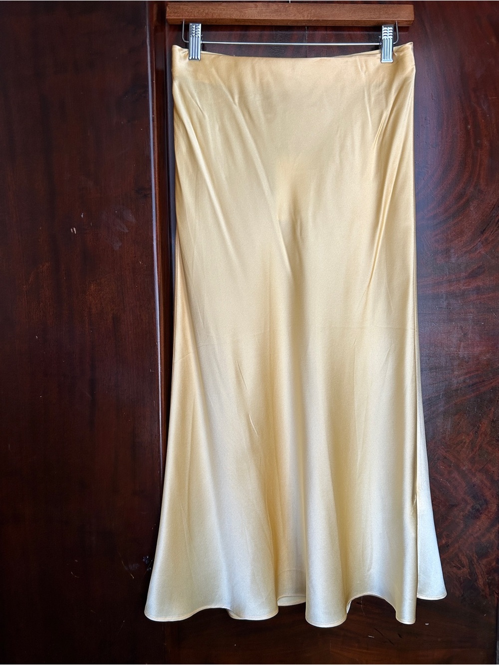 Quince, Mulberry, Silk, Yellow Bias-Cut Slip Skirt